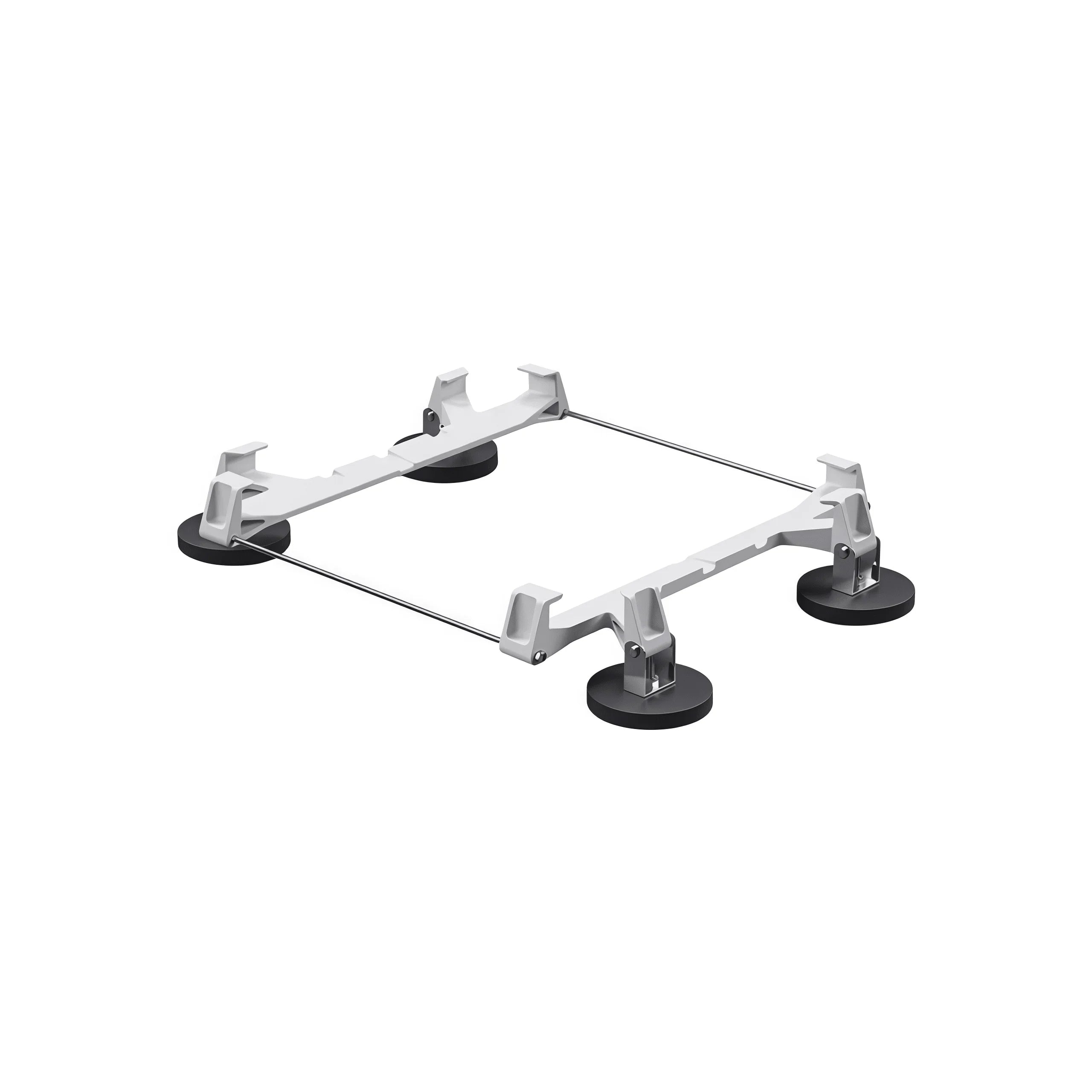 White Starlink roof mount with suction cups for Mini, Standard, Gen 3, Flat High Performance dishes